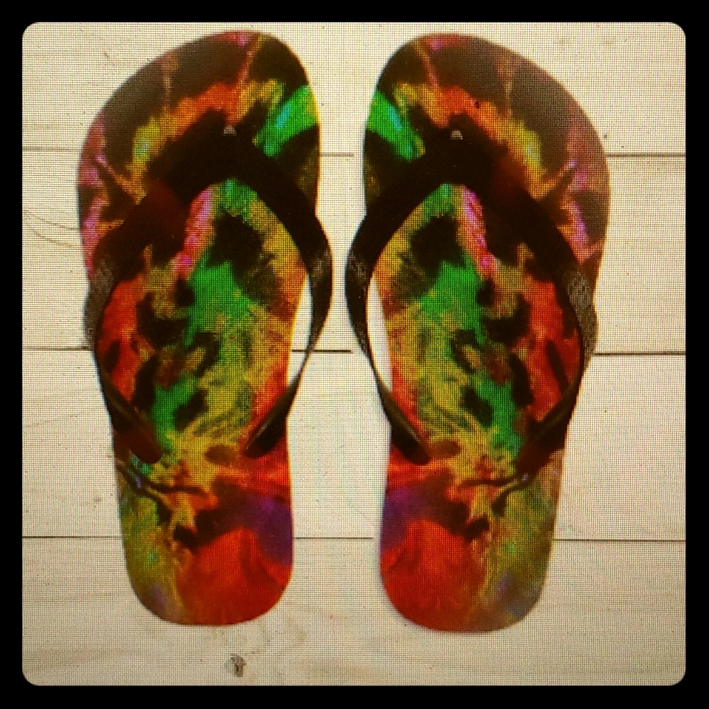 NWT* Rasta Lion Flip Flops * Unisex * L 💗